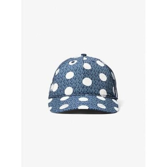 Michael Kors Polka Dot Signature Logo Baseball Hat NWT - Picture 1 of 5